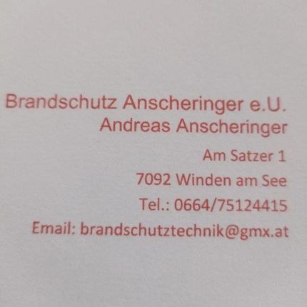 Logo von Brandschutz Andreas Anscheringer