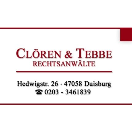 Logotyp från Anwaltskanzlei Clören & Tebbe