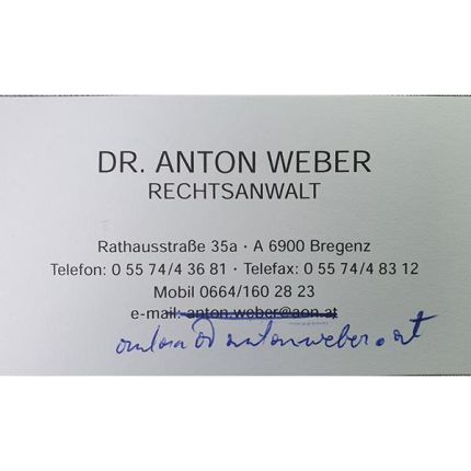Logo von Dr. Anton Weber Rechtsanwalt