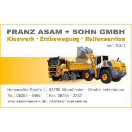 Logo van Franz Asam + Sohn GmbH (Kieswerk - Erdbewegung - Reifenservice)