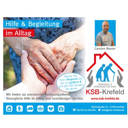 Logo fra KSB-Krefeld Alltagsbegleitung Pflegeberatung nach § 37. 3 SGB