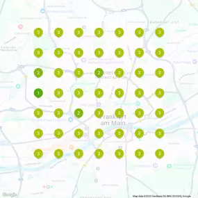 Local SEO Grid-Analyse – Sichtbarkeitsprüfung von Google Unternehmensprofilen im lokalen Umkreis.