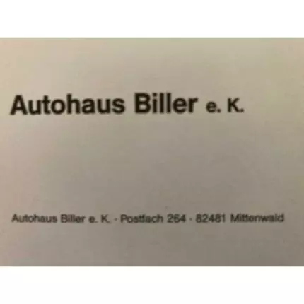 Logo van Autohaus Biller e.K.