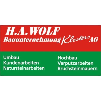 Logo fra H.A. WOLF Bauunternehmung Klosters AG