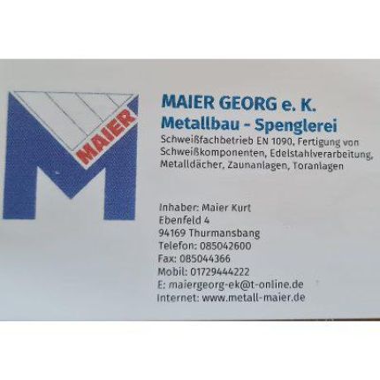 Logo fra Maier Georg e.K. Metallbau - Spenglerei