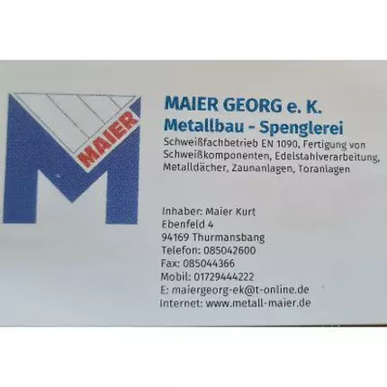 Logótipo de Maier Georg e.K. Metallbau - Spenglerei