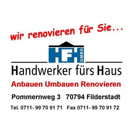 Logotipo de Handwerker fürs Haus GmbH anbauen umbauen renovieren