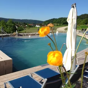 Badeteich im Saunaparadies der Therme Obernsees