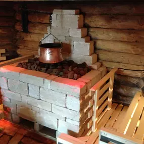 Steinsauna im Saunaparadies der Therme Obernsees