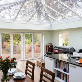 Add a touch of high-end luxury to your home when you choose an Anglian orangery. A bespoke combination of brick pillars and a glass lantern roof, orangeries makes an elegant extension to any property.