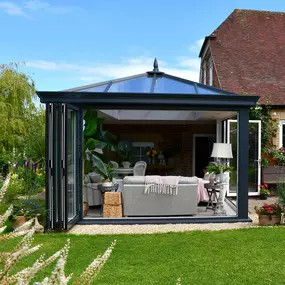 If you are looking to upgrade your existing space or add a new extension, we have a range of modern conservatory styles and colours to choose from. This includes traditional glass, polycarbonate or solid conservatory roof options.