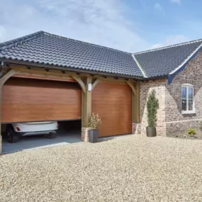 A brown Anglian garage door.