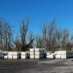 Our yard is stocked with landscape supplies