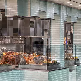 The Bacchanal Buffet in Las Vegas Caesars Palace is a feast for the eyes as much as for your stomach. The Bacchanal Buffet is the largest buffest in Las Vegas with over 10 kitchens, 9 chef-attended stations, 250+ menu items, and infinite flavors.