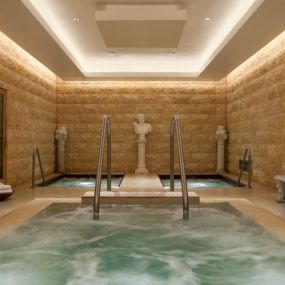 Roman Baths at Qua Baths and Spa at Caesars Atlantic City is a luxurious retreat that taps into the natural, healing powers of water to bring you a one-of-a-kind experience. Enjoy this adult-oriented spa atmosphere. Guests 18+ may utilize spa amenities, including our signature Roman baths. Facials, Massage and Body appointments for guests 16+, and must be accompanied by a parent or adult guardian. Contact spa for details.