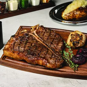 T-bone steak grilled to perfection at The Steakhouse in New Orleans. Conveniently located inside Harrah's New Orleans Casino at 8 Canal Street. Open Wed-Sundays. The Steakhouse pays homage to the legendary flavors and spirit of New Orleans. Our menu features steakhouse classics infused with local flavors and regional ingredients. Filet mignon, NY strips, ribeyes and seasonal specials are offered along with locally sourced seafood to bring the soul of the South to life. Enjoy exceptional service 