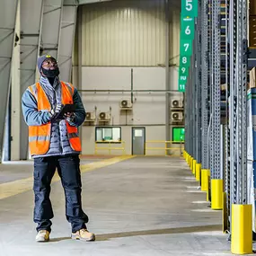 Warehouseman picking an order inside sunbelt sales warehouse