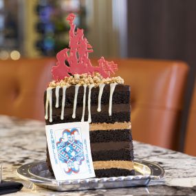 Layered Cake at Jack Binion’s Steak, inside Horseshoe Las Vegas. Jack Binion delivers on the legacy of the Binion name with an acclaimed selection of steaks cooked to perfection in an 1800-degree double broiler. Indulge in our seafood tower, innovative side dishes or satisfy your sweet tooth with a delectable dessert. Sip signature cocktails or choose your favorite drink from our award-winning wine and beer selection, right in the heart of the famed Vegas Strip.