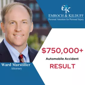 Attorney Ward Marstiller, $750,000+ automobile accident result.