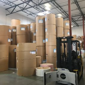 Omni Logistics Portland warehouse and forklift boxes