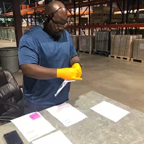 Omni Logistics Houston warehouse team member