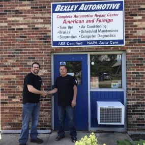 Here is a picture of Kyle on the left, the current owner, and Keith who is the founder of Bexley Automotive.