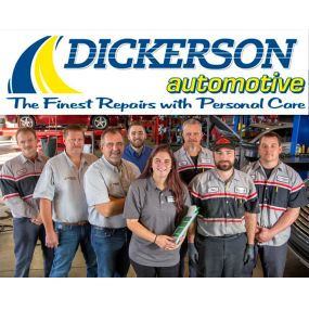At Dickerson Automotive our goal is to provide a very high level of customer service with fast turn around times. We pride ourselves on getting to know you and your vehicle, in fact we make our recommendations to you for your car based on what you expect from it and how long you plan to keep it.

It is also very important to us to provide a safe comfortable environment for our employees. One that encourages them to constantly train and adapt to the ever changing car industry, challenging them bo