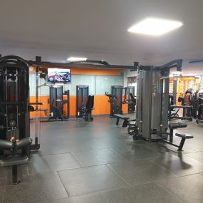 Zona de entrenamiento con poleas