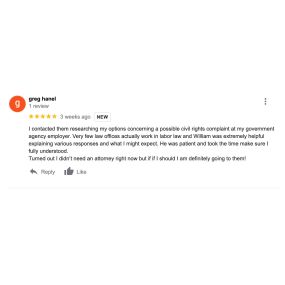 Google review of Ganong Law | Bakersfield, CA