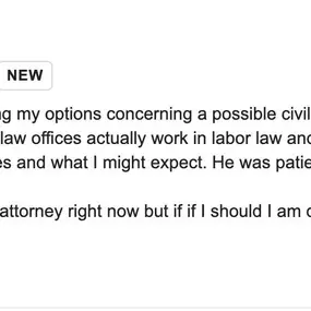 Google review of Ganong Law | Bakersfield, CA
