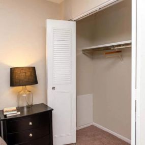 Closet at Hamilton Trace apartments in Road Okemos, MI