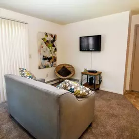 Living room in Kentwood apartment