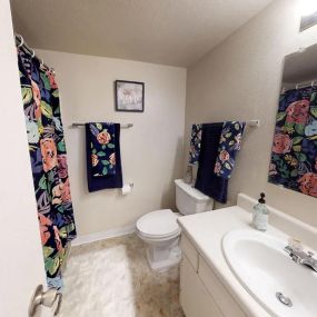 Bathroom at Castle Pointe Apartments in Lansing, MI