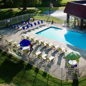 Pool at Castle Pointe Apartments in Lansing, MI