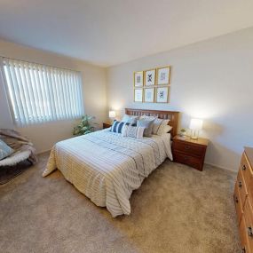 Bedroom at Castle Pointe Apartments in Lansing, MI