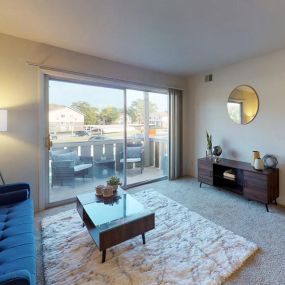 Living room at Castle Pointe Apartments in Lansing, MI