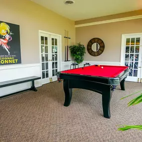 Pool table at Castle Pointe Apartments in Lansing, MI