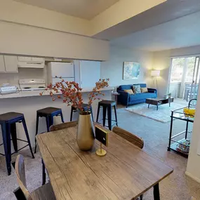 Dining area at Castle Pointe Apartments in Lansing, MI