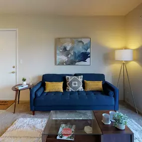 Living room at Castle Pointe Apartments in Lansing, MI