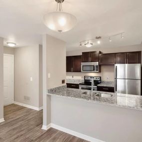 Kitchen at Burwick Farms Apartment Homes at Howell, MI