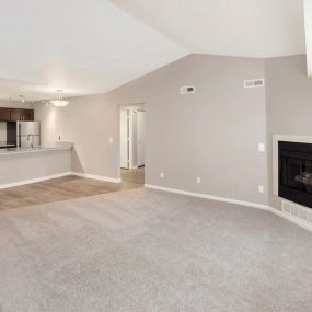 Living room at Burwick Farms Apartment Homes at Howell, MI