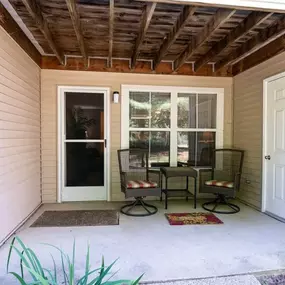 Patio at Burwick Farms Apartment Homes at Howell, MI