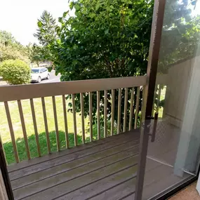 Balcony at Nemoke Trails apartments in Haslett, MI