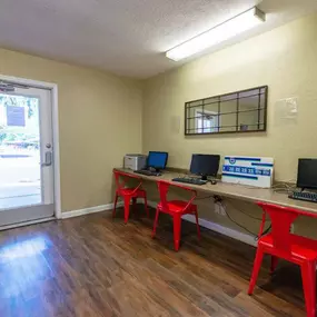 Computer room at Nemoke Trails apartments in Haslett, MI