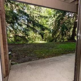 Patio at Lakewood Apartments in Haslett, MI