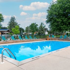 Pool at apartments in Grand Rapids