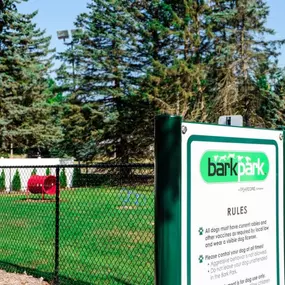 Dog park at apartments in Grand Rapids