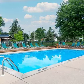 Pool at apartments in Grand Rapids