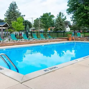 Pool at apartments in Grand Rapids