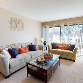 Living room at Fairlane East apartments